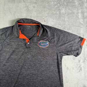 Chiliwear Florida Gators Polo Shirt Mens M Gray Orange Gator Logo